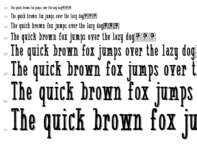 White Festive font waterfall